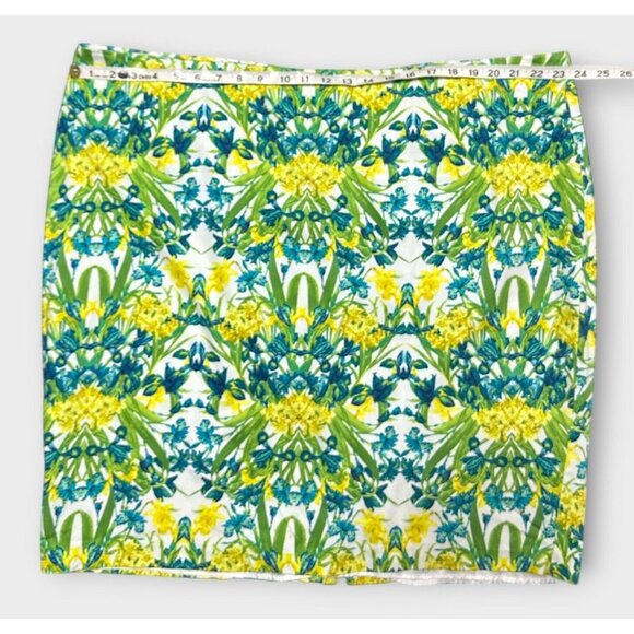 Roz & Ali Womens Pencil Skirt Plus Size 22 Lined Spring‎ Floral Coastal Vacay - Picture 6 of 8